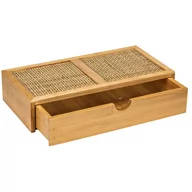 Koszyki łazienkowe - Bambusowy organizer łazienkowy Wenko Allegre, 28x6 cm - miniaturka - grafika 1