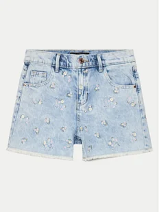 Guess Szorty jeansowe J4GD38 D45E0 Niebieski Regular Fit - Spodenki damskie - miniaturka - grafika 1