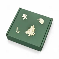 Zestawy upominkowe - Pudełko świąteczne 220x200x70 na prezent wypełnienie granat ręcznie robione - miniaturka - grafika 1