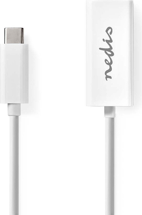 Adapter sieciowy USB USB 3.2 Gen 1 1000 Mbps USB-C? Męski RJ45 Żeński 0,20 m Okrągły Niklowany Miedź cynowana Biały Pudełko