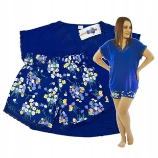 PIŻAMA DAMSKA VIENETTA 52 54 6XL komplet kwiat koronka WISKOZA spodenki 2 - Piżamy damskie PIŻAMA DAMSKA VIENETTA 52 54 6XL komplet kwiat koronka WISKOZA spodenki 2 - Piżamy damskie - miniaturka - grafika 1