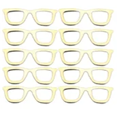 Dekoratorstwo - Okulary scrapki drewniane sklejka ozdobne 10szt - miniaturka - grafika 1