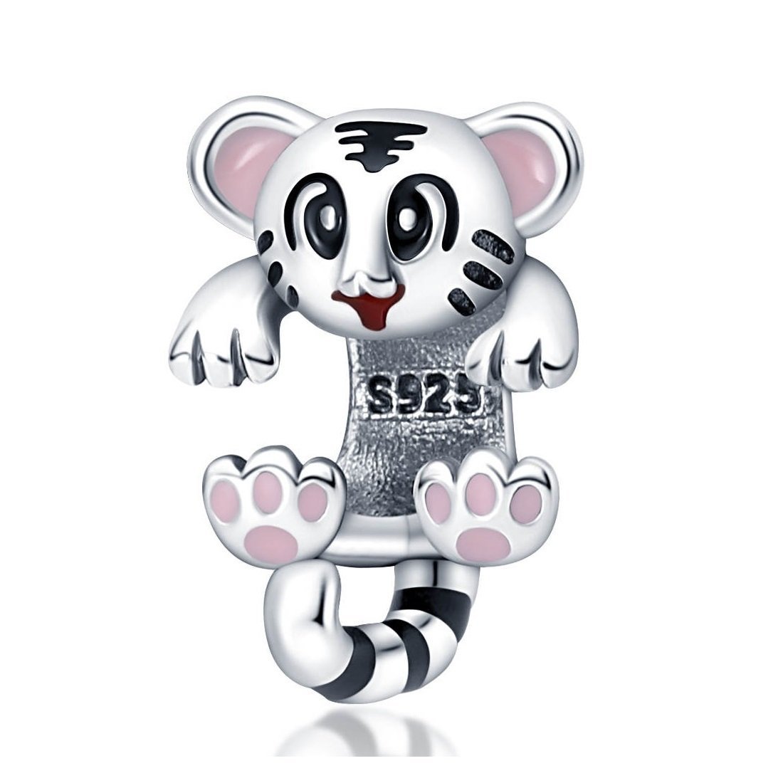 Zawieszka Srebro 925 Charms Koralik Tygrys