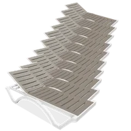 Leżaki ogrodowe - 10x Leżak LOMBOK White Taupe - Focus Garden - miniaturka - grafika 1