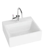 Umywalki - LaVita Minorka umywalka 33,5x30 cm nablatowa biały połysk - miniaturka - grafika 1