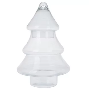 Szklany SŁOIK SŁÓJ w kształcie CHOINKI 26cm na Pierniczki Ciasteczka Patera - Ozdoby bożonarodzeniowe - miniaturka - grafika 1