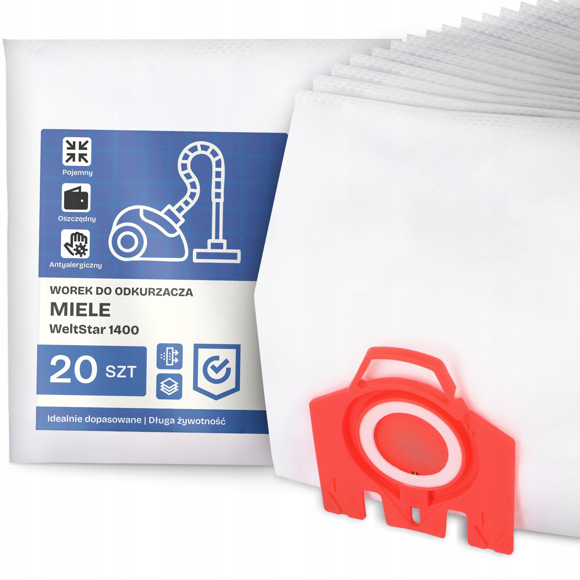 20x Worek do Odkurzacza Miele WeltStar 1400 Syntetyczny Duży Torba Worki G9