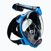 Maski do nurkowania - Maska pełnotwarzowa do snorkelingu Cressi Duke Dry Full Face black/blue - miniaturka - grafika 1