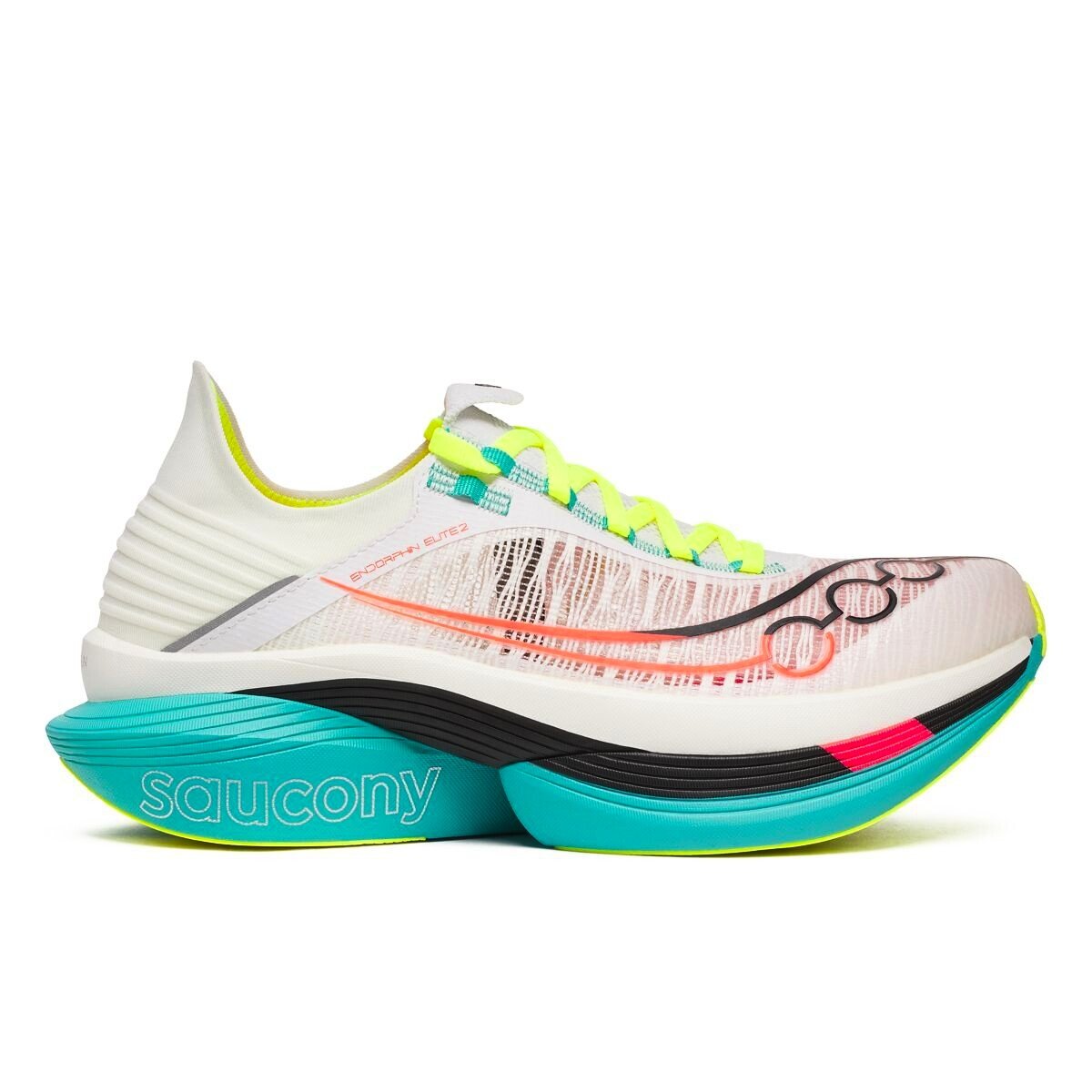 Buty do biegania Saucony Endorphin Elite 2 White/Mutant UK 9,5