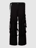 Spodnie męskie - Spodnie cargo o kroju baggy fit z kieszeniami z tyłu - miniaturka - grafika 1