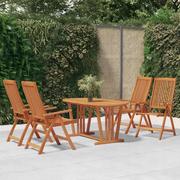 Meble ogrodowe - Składane Krzesła Ogrodowe, 4 Szt., Lite Drewno Eukaliptusowe - miniaturka - grafika 1