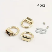 Inne - TEMU 4 sztuki cynkowych stopów D- zapięcia homara, regulowane zatrzaski do torebek i torebek DIY, akcesoria do łańcuszków portfeli ze sprzętem bez - miniaturka - grafika 1