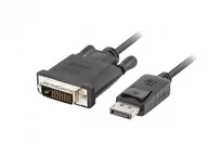 Kable komputerowe i do monitorów - Lanberg lanberg Kabel DisplayPort DVI-D 24+1 M/M 3m czarny (CA-DPDV-10CU-0030-BK) - miniaturka - grafika 1