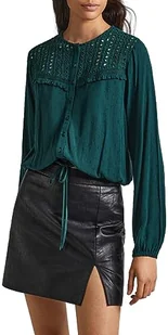 Pepe Jeans Bluzka damska Isabel, Zielony (Regent Green), S - Bluzki damskie - miniaturka - grafika 1