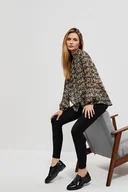 Spodnie damskie - Legginsy z błyszczącym pasem-XS - miniaturka - grafika 1