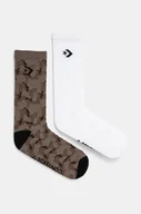 Skarpetki męskie - Converse skarpetki 2-pack męskie kolor biały E1303A-2010 - miniaturka - grafika 1