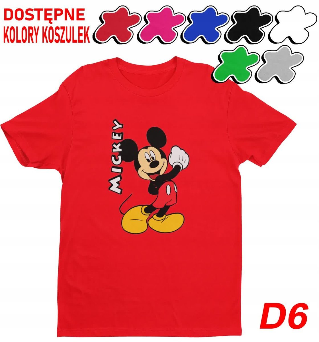 T-Shirt Koszulka Dziecięca Myszka Miki Minnie Daisy Różne Wzory -L 146-152