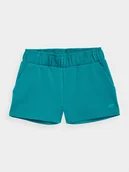 Spodenki męskie - 4F, Spodenki dresowe dziewczęce, 4FJSS23TSHOF098-46S, Morska Zieleń, Rozmiar 158/164 - miniaturka - grafika 1