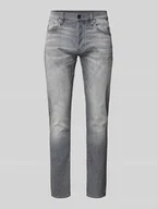 Spodnie męskie - Jeansy o kroju slim fit z efektem znoszenia - miniaturka - grafika 1