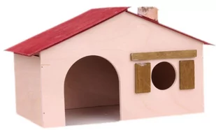 PINOKIO Domek dla gryzoni MAHOŃ 27x16x15,5cm - Akcesoria dla gryzoni - miniaturka - grafika 1