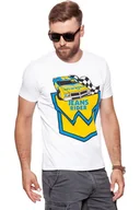 Koszulki męskie - Wrangler, T-shirt męski, B&Y Crew Tee White W7C41Fk12, rozmiar XS - miniaturka - grafika 1