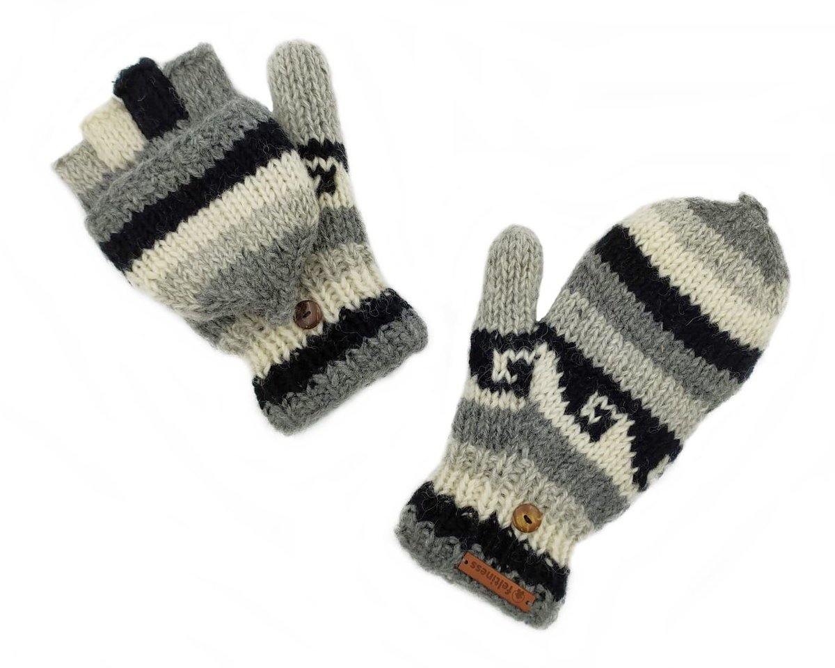 Feltiness, Rękawiczki wełniane z klapką, 100% wełna owcza
