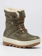 Kozaki damskie - Kamik Skórzane kozaki zimowe "Celestem" w kolorze khaki - miniaturka - grafika 1