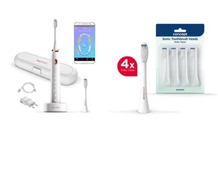 ZK5000 Szczoteczka soniczna  CONCEPT z aplikacją i etui podróżnym PERFECT SMILE, biała  + 4 KOŃCÓWKI DODATKOWO - Końcówki do szczoteczek elektrycznych - miniaturka - grafika 1