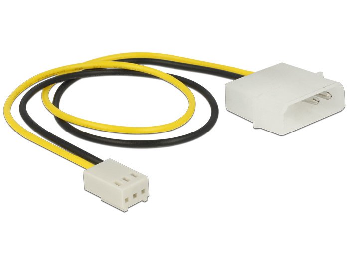 Delock Kabel zasilający Stromkabel Molex 2pin - 3pin St/Bu 0,30 m - 83659