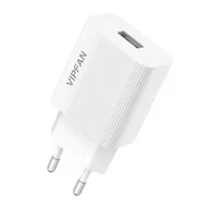 Ładowarki do telefonów - Vipfan Ładowarka sieciowa E01, 1x USB, 2.4A + kabel Micro USB (biała) - miniaturka - grafika 1