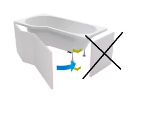 Excellent OBEX.BSB.16WH OBEX.BSB.16WH Obudowa Be Spot Bok Biała - Obudowy do wanien - miniaturka - grafika 1