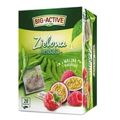 Herbata - Big-Active Big-Active Zielona herbata z maliną z marakują 34 g (20 torebek) - miniaturka - grafika 1