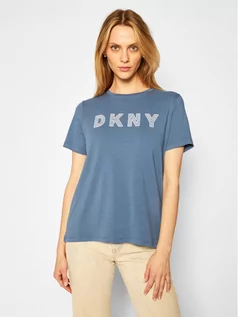Koszulki i topy damskie - DKNY Sport T-Shirt DP0T7440 Granatowy Regular Fit - grafika 1
