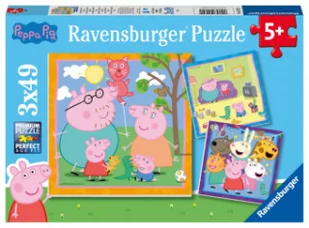 Ravensburger puzzle Świnka Peppa 3x49 elementów - Puzzle - miniaturka - grafika 2