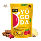 Herbata - Herbata owocowa Yogoda Malina bez cukru, miód, porzeczka, imbir, cynamon, koncentrat, napój, mieszanka - miniaturka - grafika 1