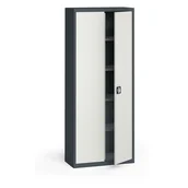 Pozostałe wyposażenie warsztatu - KOVONA Szafa metalowa, 1950 x 800 x 400 mm, 4 półki, antracyt/szara C37890.2.61.24B2B - miniaturka - grafika 1