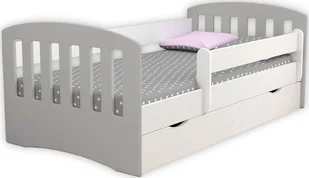 Elior Łóżko dziecięce z barierką Pinokio 2X mix 80x160 - szare - Łóżka dla dzieci i młodzieży - miniaturka - grafika 1