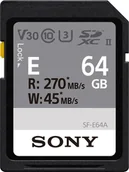 Karty pamięci - Karta Sony SF-E SDXC 64 GB Class 10 UHS-II/U3 V30 SFE64A - miniaturka - grafika 1