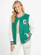 Kurtki damskie - Kurtka bomberka damska Guess Q3OL06WF2R0-G8DC XS Zielona (7621701314659) - miniaturka - grafika 1