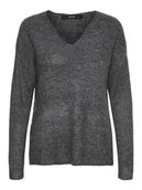 Swetry damskie - Vero Moda Sweter "Crewlefile" w kolorze szarym - miniaturka - grafika 1
