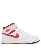 Buty dla chłopców - Nike Sneakersy Air Jordan 1 MID SE FJ3464 Biały - miniaturka - grafika 1