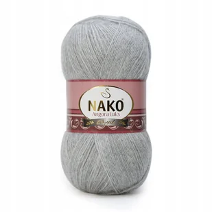 Włóczka NAKO ANGORA LUKS 100g kolor 195/szary melanż - Pasmanteria - miniaturka - grafika 1