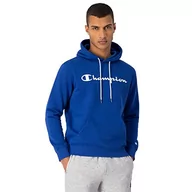 Bluzy męskie - Champion Męska bluza z kapturem American Classics Fall Fleece Big Logo, granatowy, S - miniaturka - grafika 1