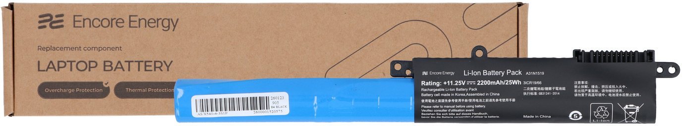 Bateria Encore Energy Nowa do Asus A540 D540 F540 K540B P540 R540L R540S X540 X540L 25Wh 11.25V 2200mAh X540 A31N1519