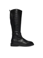 Kozaki damskie - Calvin Klein Kozaki Knee Boot W/ Metal Logo HW0HW02665 Czarny - miniaturka - grafika 1