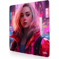 Podkładki pod mysz - PODKŁADKA POD MYSZKĘ XXL Neonowe Wibracje 50x50 TILT Duża Gamingowa - miniaturka - grafika 1