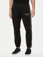 Spodnie sportowe męskie - Tommy Hilfiger Spodnie dresowe Monotype MW0MW33701 Czarny Regular Fit - miniaturka - grafika 1