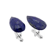 Spinki do mankietów i krawatów - Spinki do mankietów Lapis Lazuli łezka (S1083) Srebrne [925] - miniaturka - grafika 1