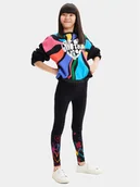 Legginsy - Desigual Legginsy 23WGKK01 Czarny Regular Fit - miniaturka - grafika 1