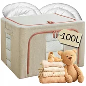 Pokrowce na ubrania - Organizer Pokrowiec Pojemnik Na Pościel Ubrania Kołdrę Koce 60X42X40 100L - miniaturka - grafika 1